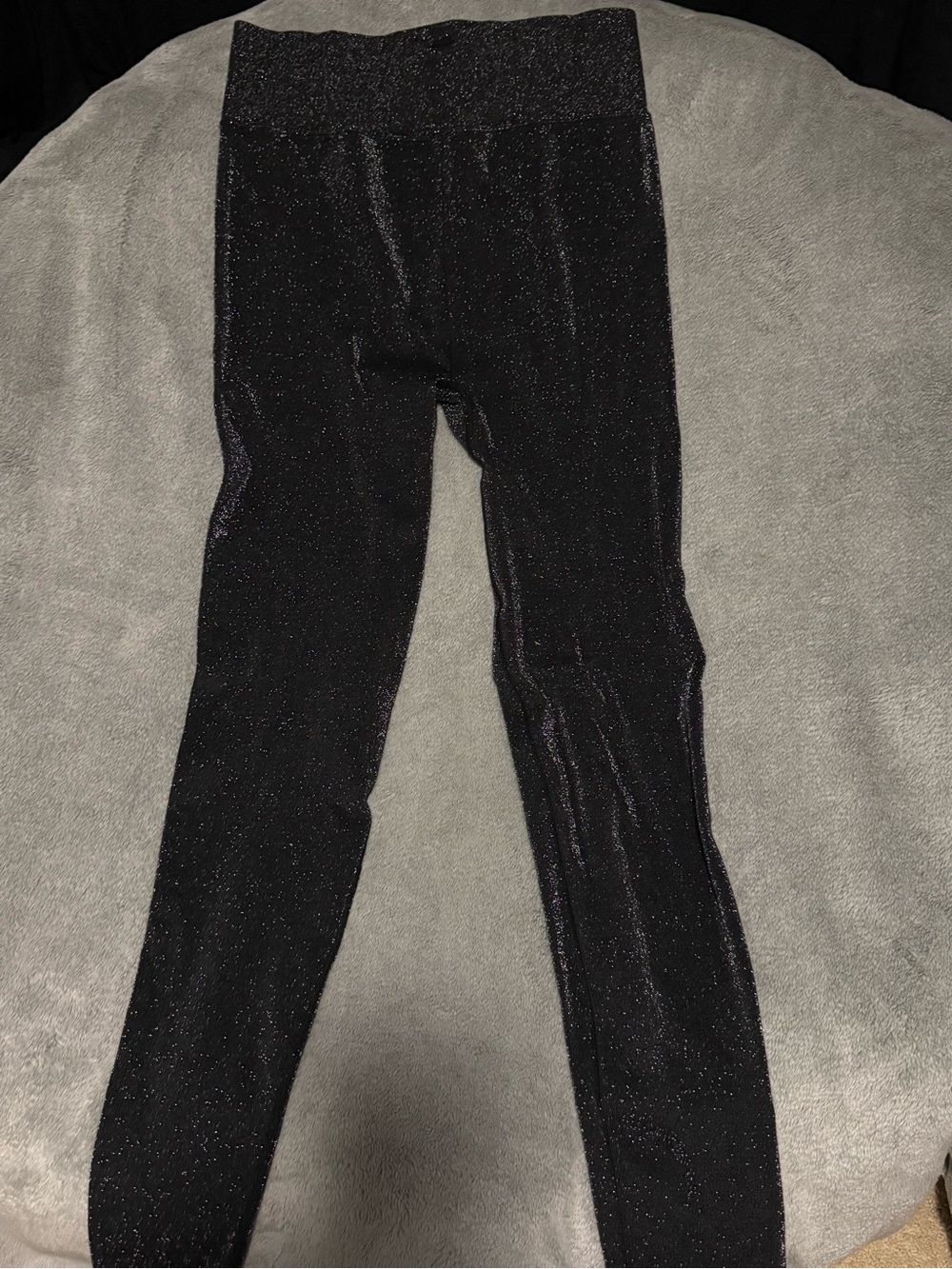 PINK Victoria's Secret  Black Sparkle Leggings - Picture 1 of 2